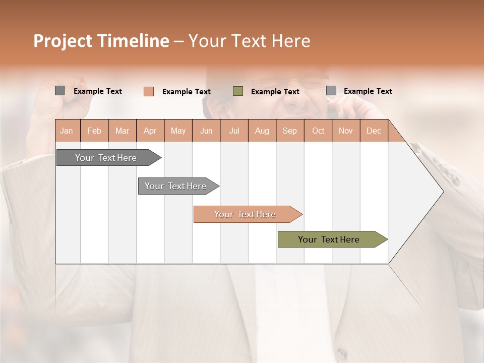 A Man In A Suit Talking On A Cell Phone PowerPoint Template