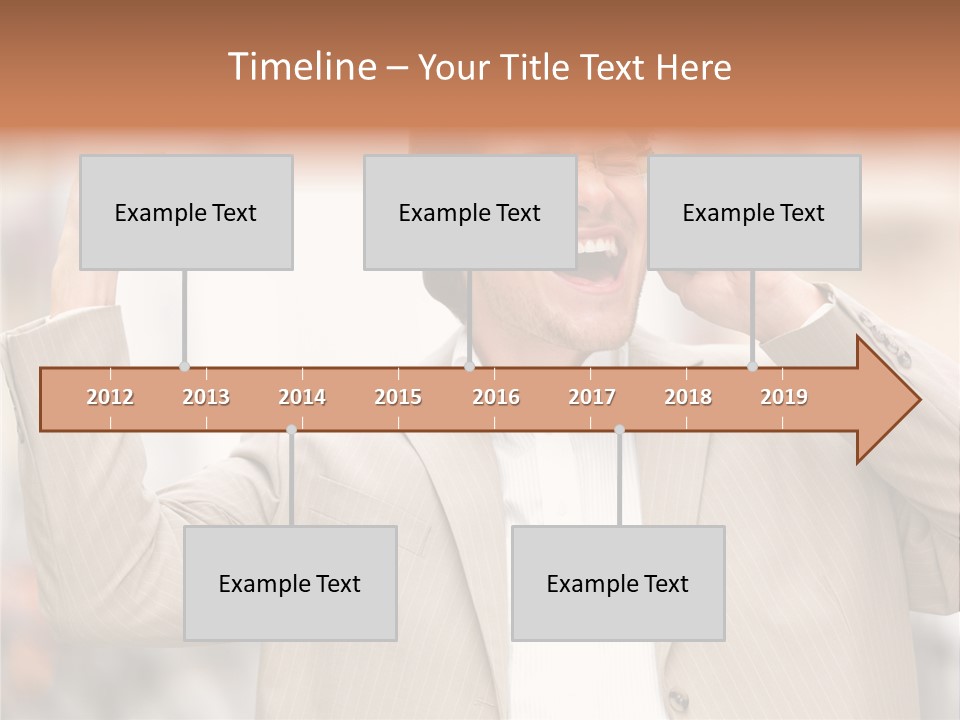A Man In A Suit Talking On A Cell Phone PowerPoint Template