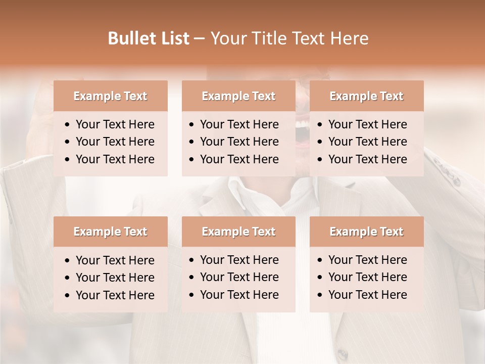 A Man In A Suit Talking On A Cell Phone PowerPoint Template