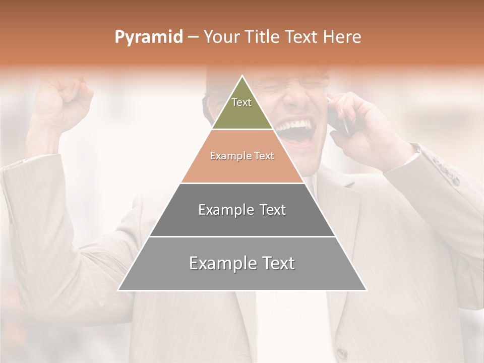 A Man In A Suit Talking On A Cell Phone PowerPoint Template