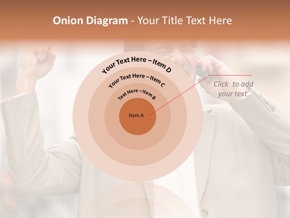 A Man In A Suit Talking On A Cell Phone PowerPoint Template