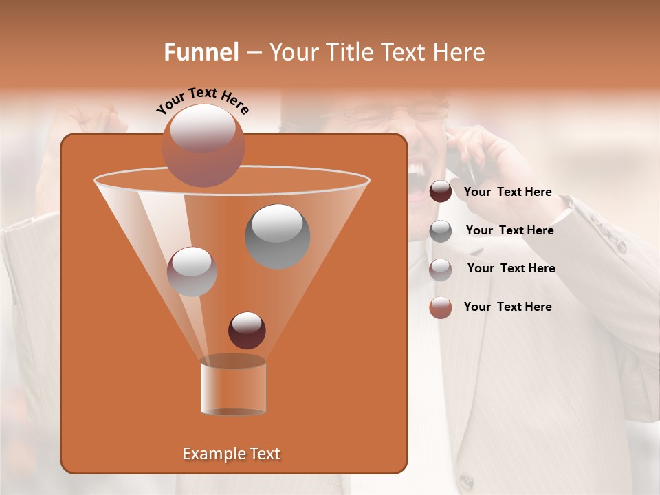 A Man In A Suit Talking On A Cell Phone PowerPoint Template