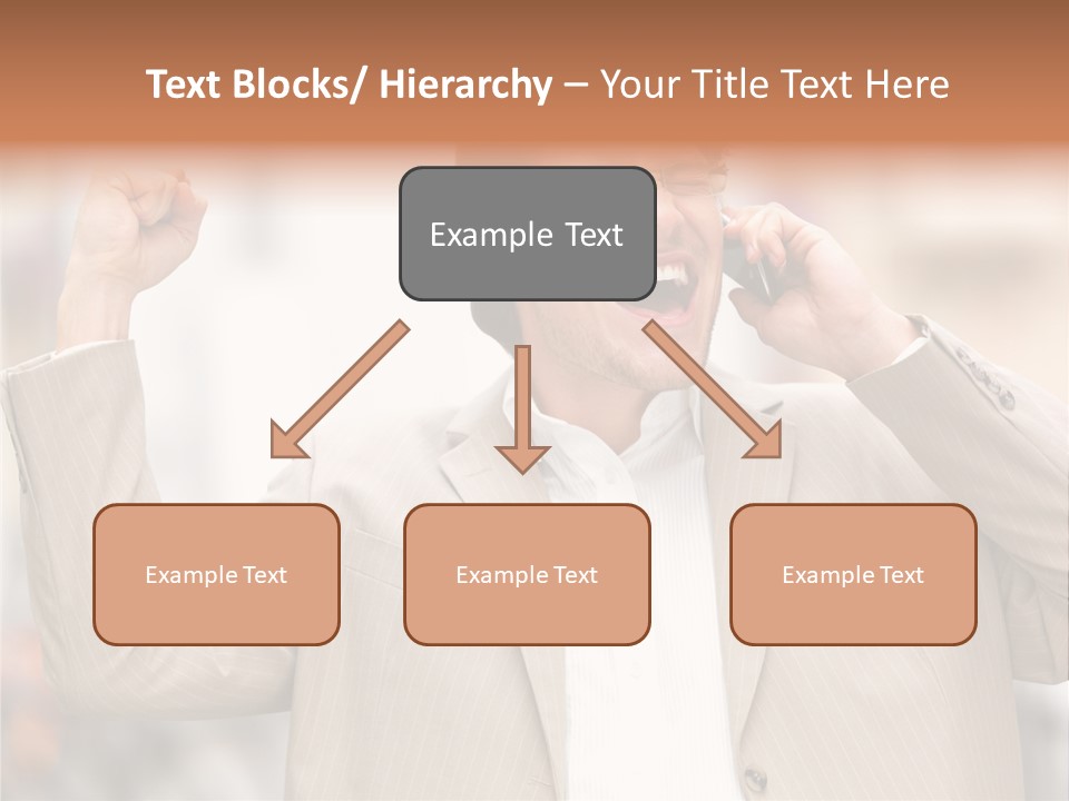 A Man In A Suit Talking On A Cell Phone PowerPoint Template
