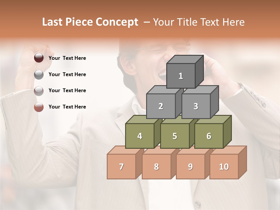 A Man In A Suit Talking On A Cell Phone PowerPoint Template