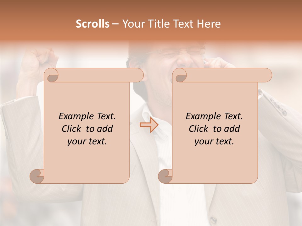 A Man In A Suit Talking On A Cell Phone PowerPoint Template