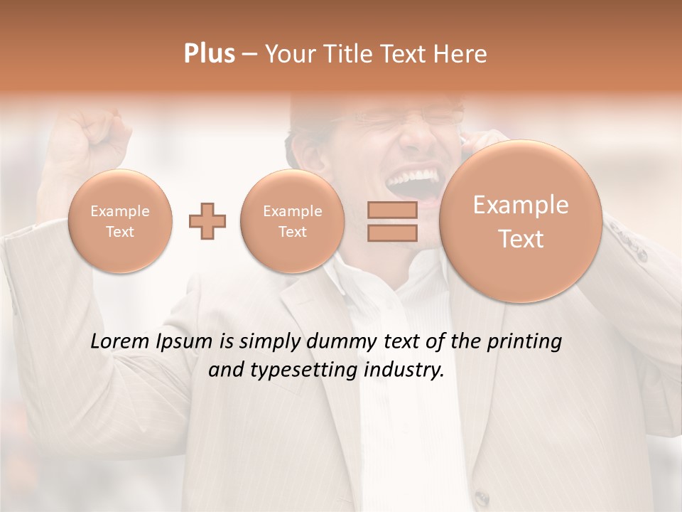 A Man In A Suit Talking On A Cell Phone PowerPoint Template