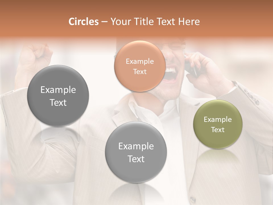 A Man In A Suit Talking On A Cell Phone PowerPoint Template