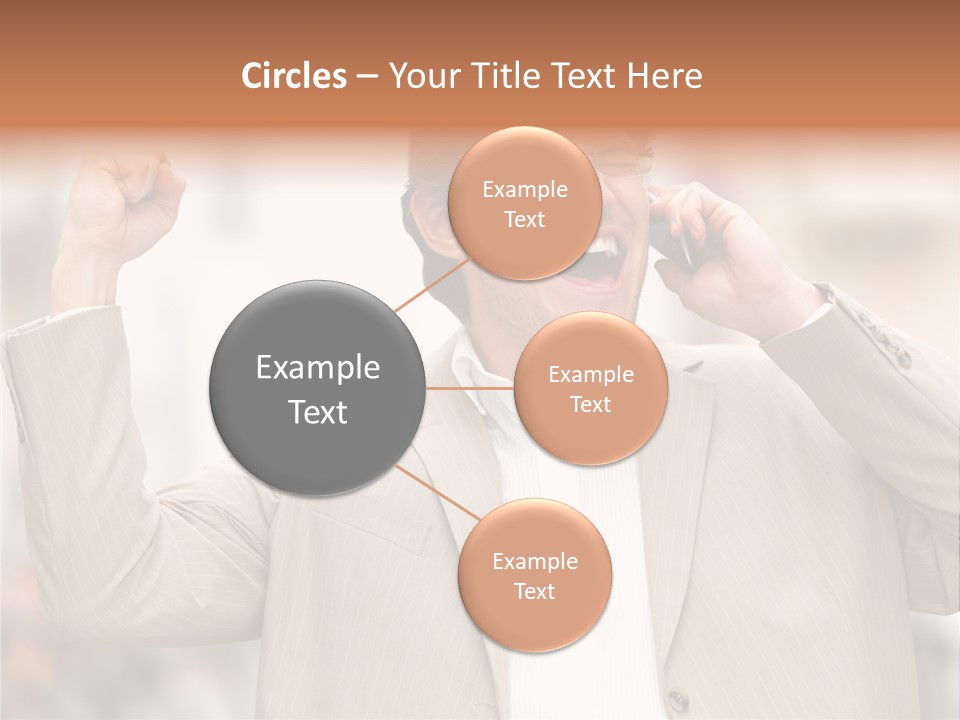 A Man In A Suit Talking On A Cell Phone PowerPoint Template