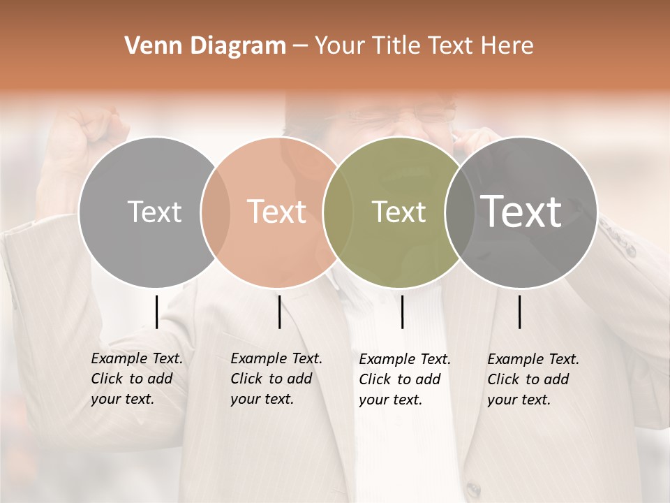 A Man In A Suit Talking On A Cell Phone PowerPoint Template