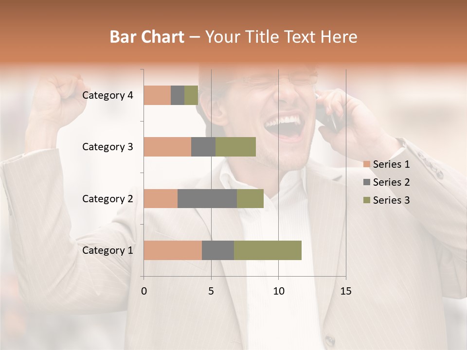A Man In A Suit Talking On A Cell Phone PowerPoint Template