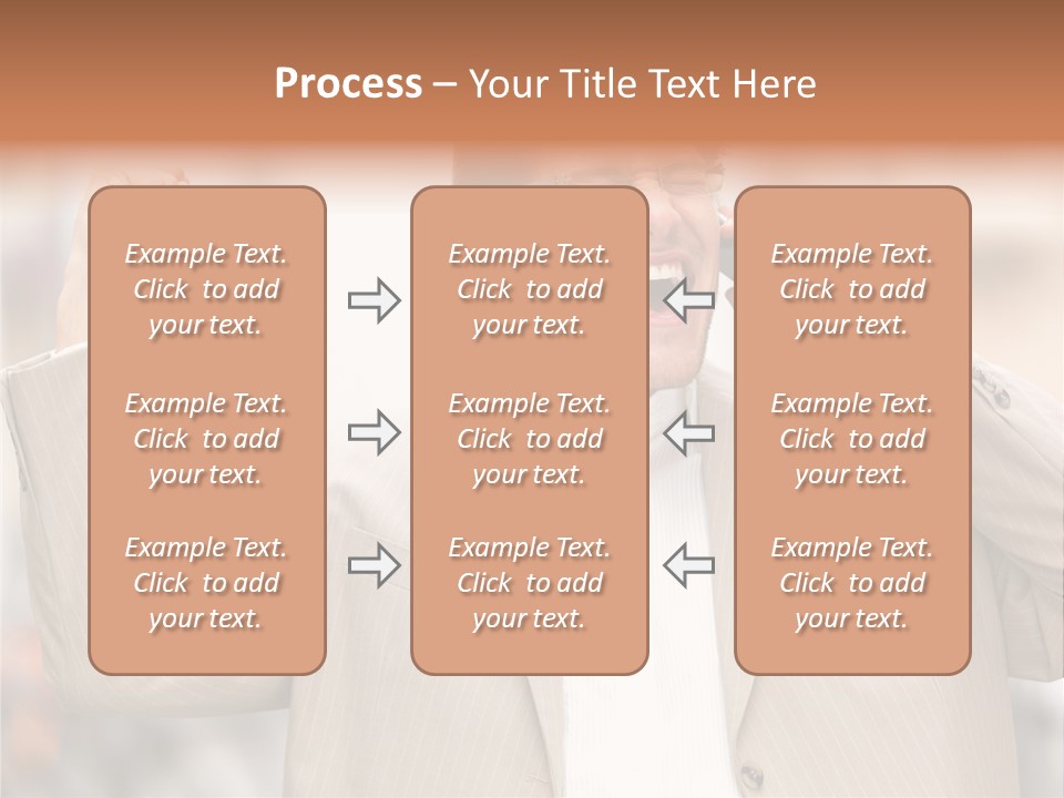 A Man In A Suit Talking On A Cell Phone PowerPoint Template