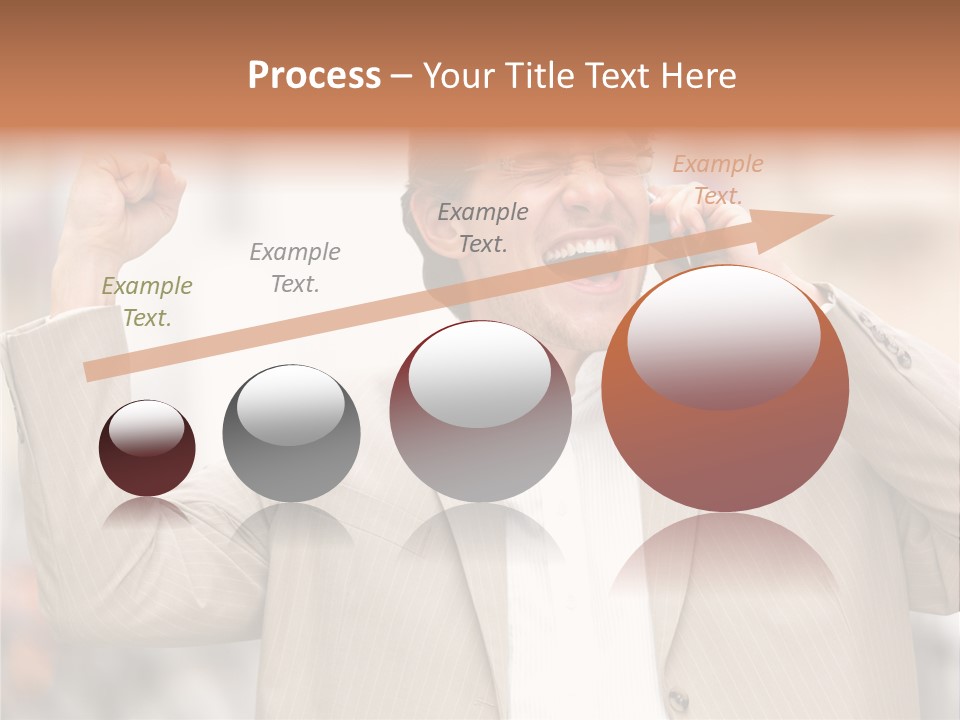 A Man In A Suit Talking On A Cell Phone PowerPoint Template