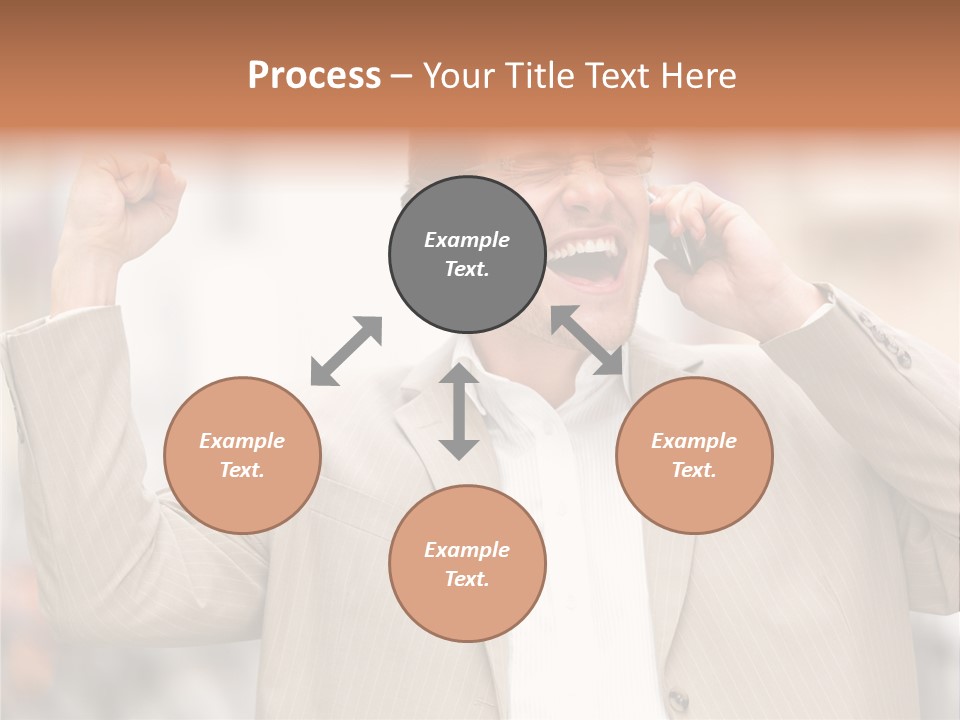 A Man In A Suit Talking On A Cell Phone PowerPoint Template