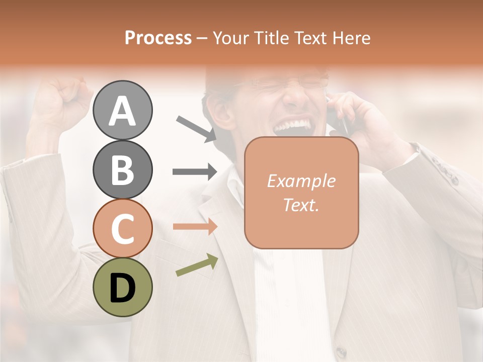 A Man In A Suit Talking On A Cell Phone PowerPoint Template