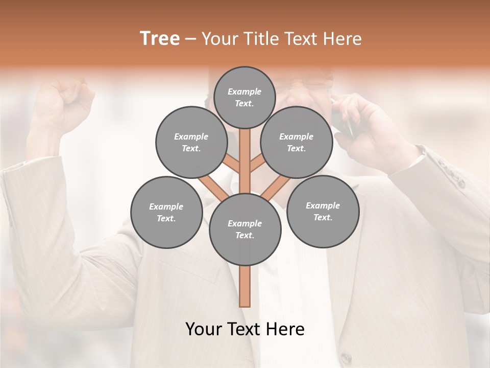 A Man In A Suit Talking On A Cell Phone PowerPoint Template