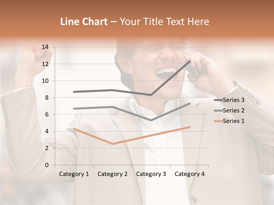 A Man In A Suit Talking On A Cell Phone PowerPoint Template