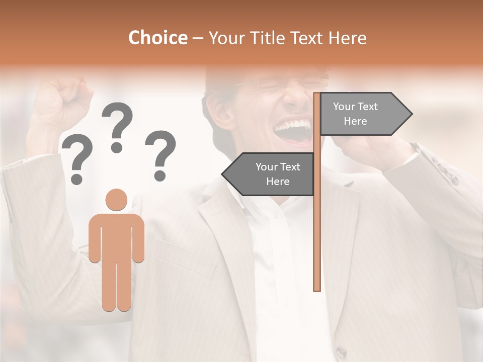 A Man In A Suit Talking On A Cell Phone PowerPoint Template