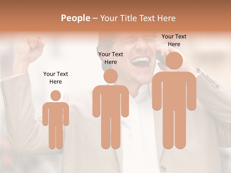 A Man In A Suit Talking On A Cell Phone PowerPoint Template