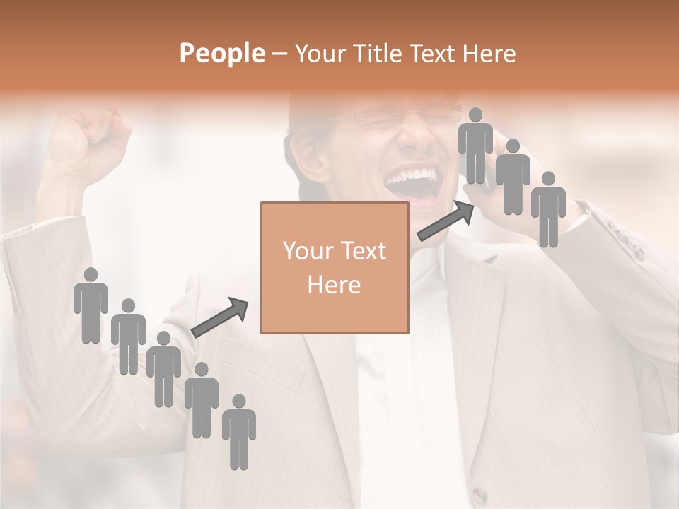 A Man In A Suit Talking On A Cell Phone PowerPoint Template