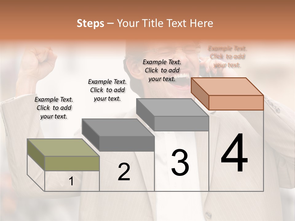 A Man In A Suit Talking On A Cell Phone PowerPoint Template