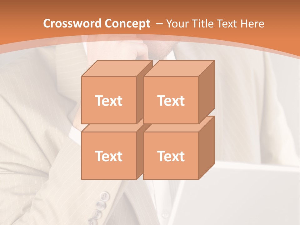 A Man Sitting In Front Of A Laptop Computer PowerPoint Template