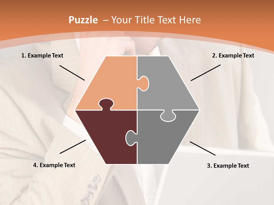 A Man Sitting In Front Of A Laptop Computer PowerPoint Template