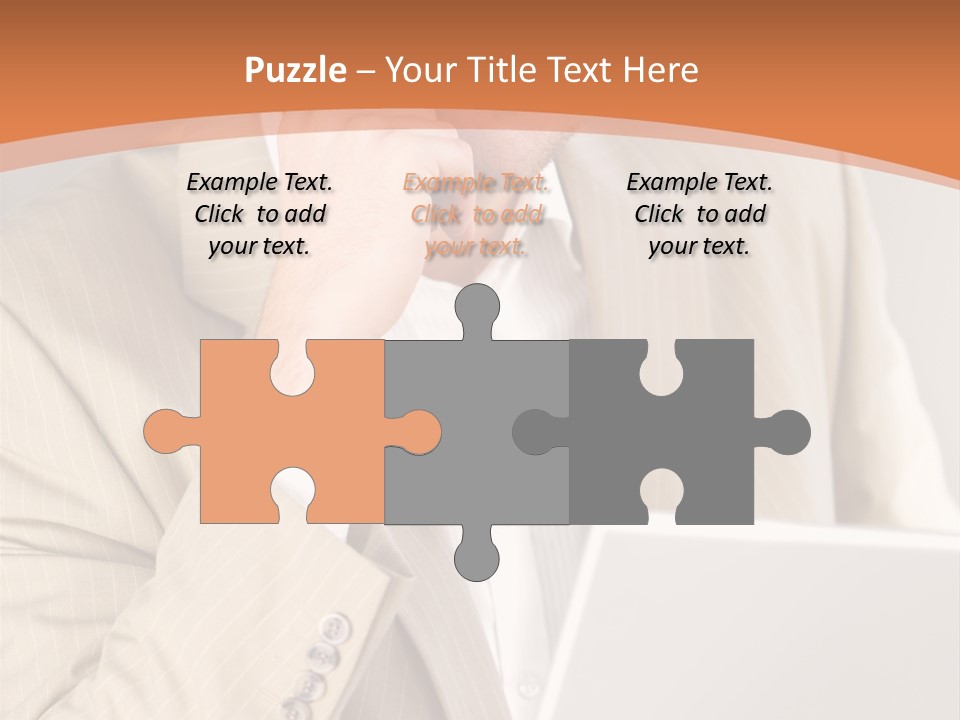 A Man Sitting In Front Of A Laptop Computer PowerPoint Template