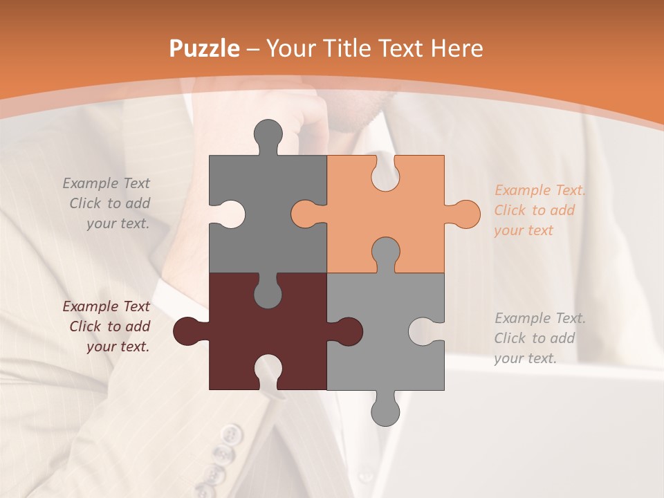 A Man Sitting In Front Of A Laptop Computer PowerPoint Template