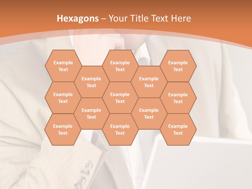 A Man Sitting In Front Of A Laptop Computer PowerPoint Template