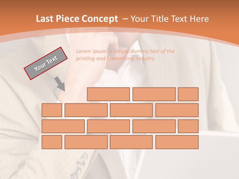 A Man Sitting In Front Of A Laptop Computer PowerPoint Template