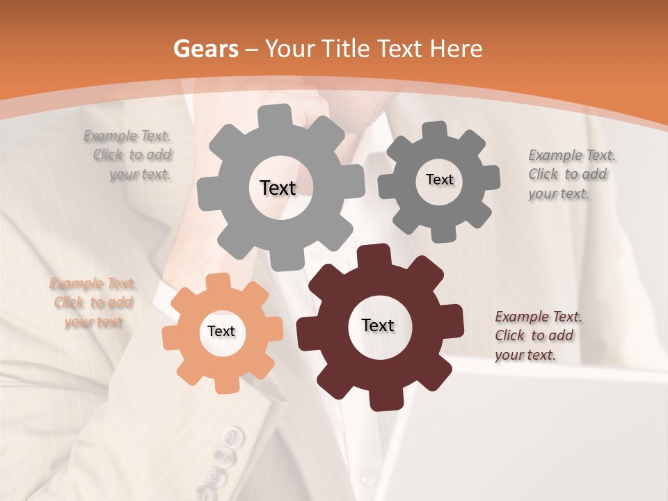 A Man Sitting In Front Of A Laptop Computer PowerPoint Template