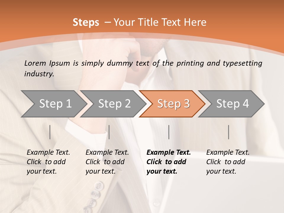 A Man Sitting In Front Of A Laptop Computer PowerPoint Template