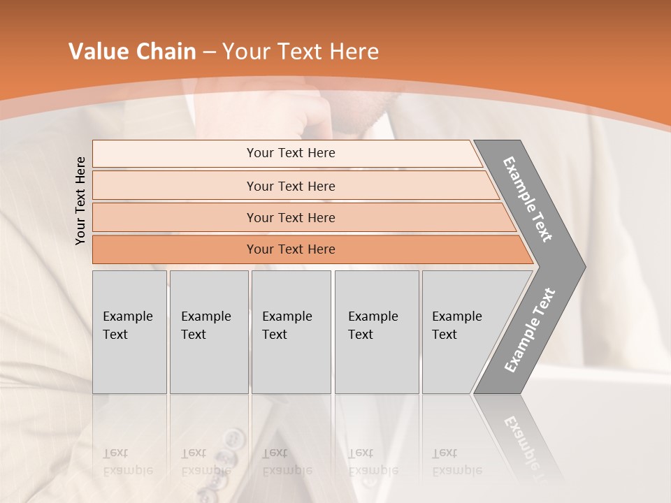 A Man Sitting In Front Of A Laptop Computer PowerPoint Template