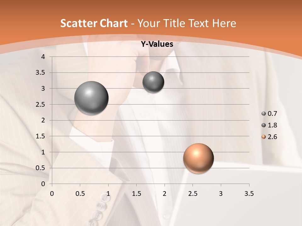 A Man Sitting In Front Of A Laptop Computer PowerPoint Template