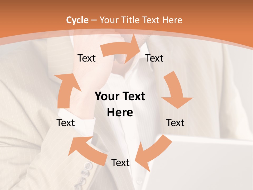 A Man Sitting In Front Of A Laptop Computer PowerPoint Template