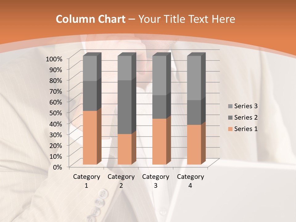 A Man Sitting In Front Of A Laptop Computer PowerPoint Template