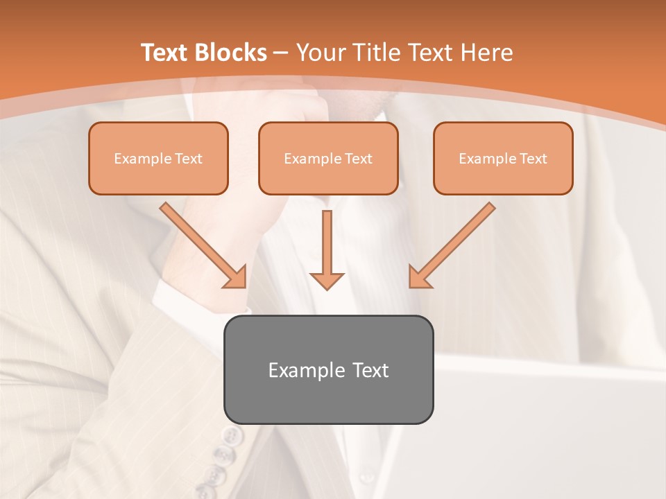 A Man Sitting In Front Of A Laptop Computer PowerPoint Template
