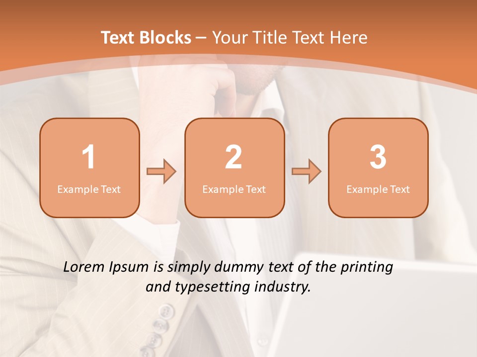 A Man Sitting In Front Of A Laptop Computer PowerPoint Template