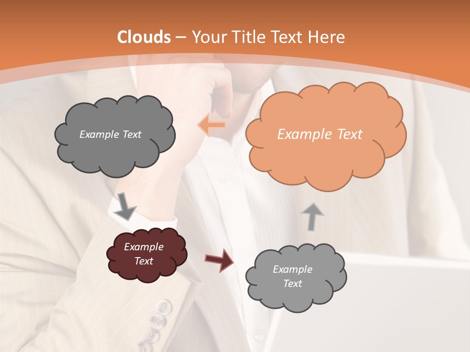 A Man Sitting In Front Of A Laptop Computer PowerPoint Template