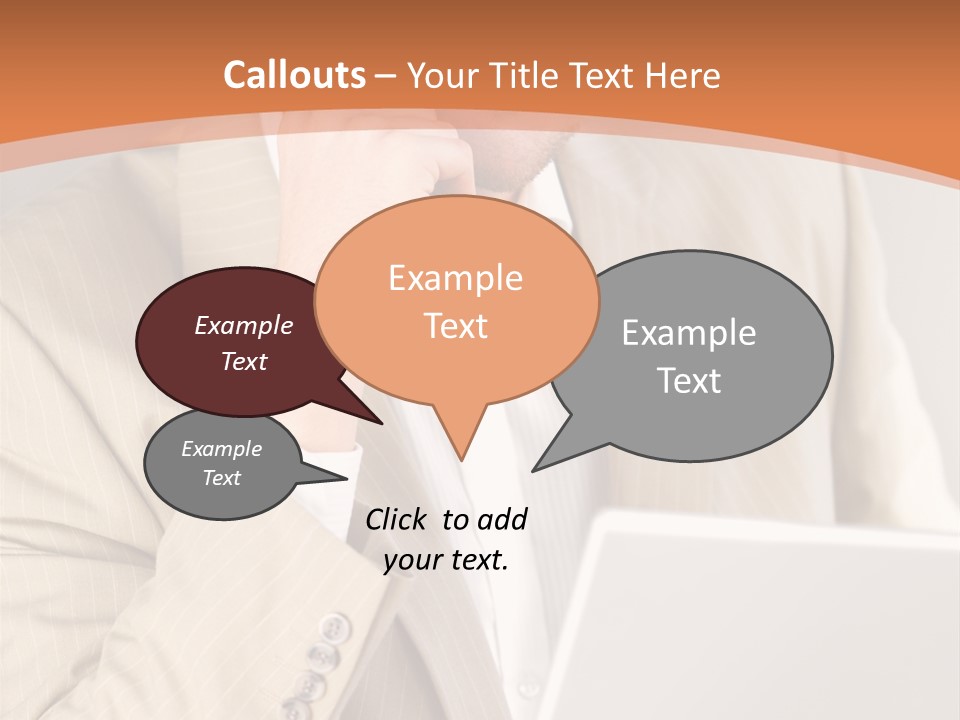 A Man Sitting In Front Of A Laptop Computer PowerPoint Template