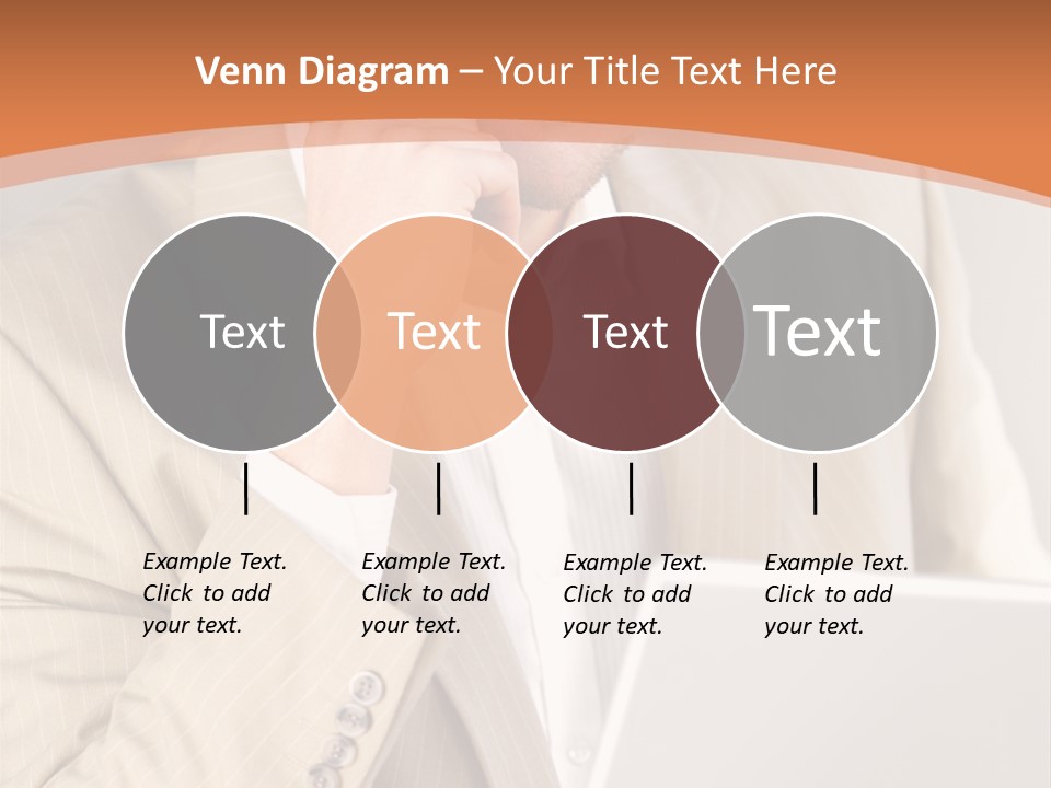 A Man Sitting In Front Of A Laptop Computer PowerPoint Template