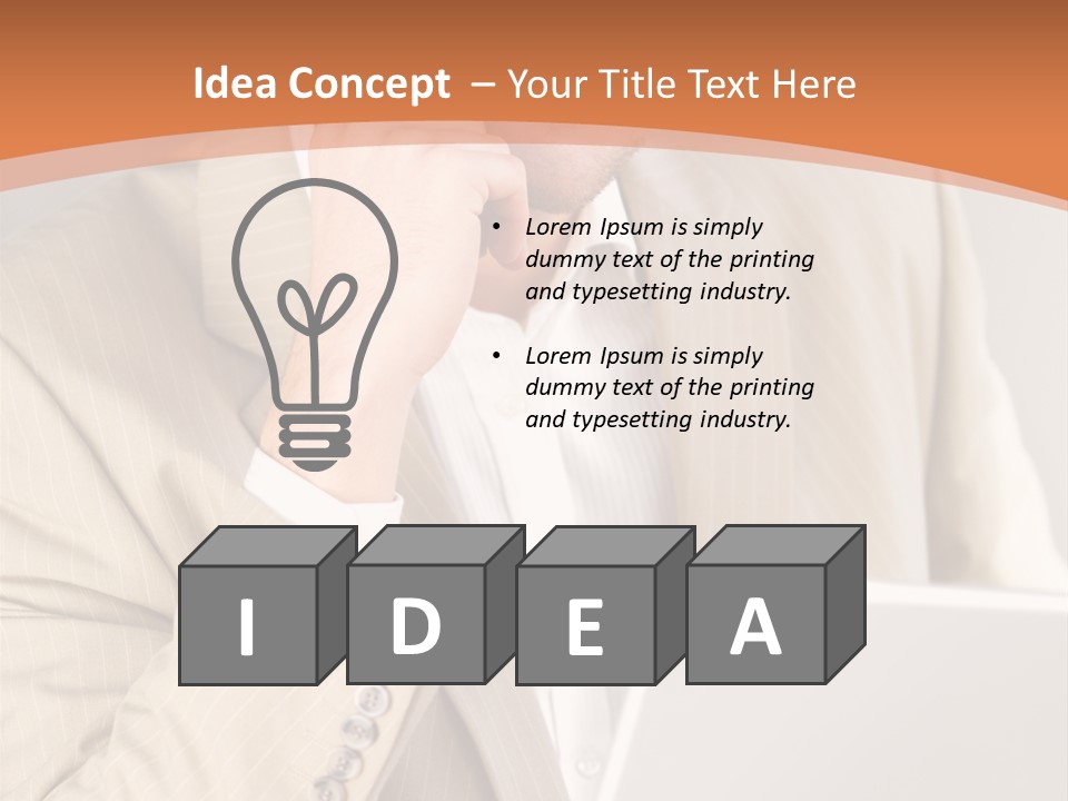 A Man Sitting In Front Of A Laptop Computer PowerPoint Template