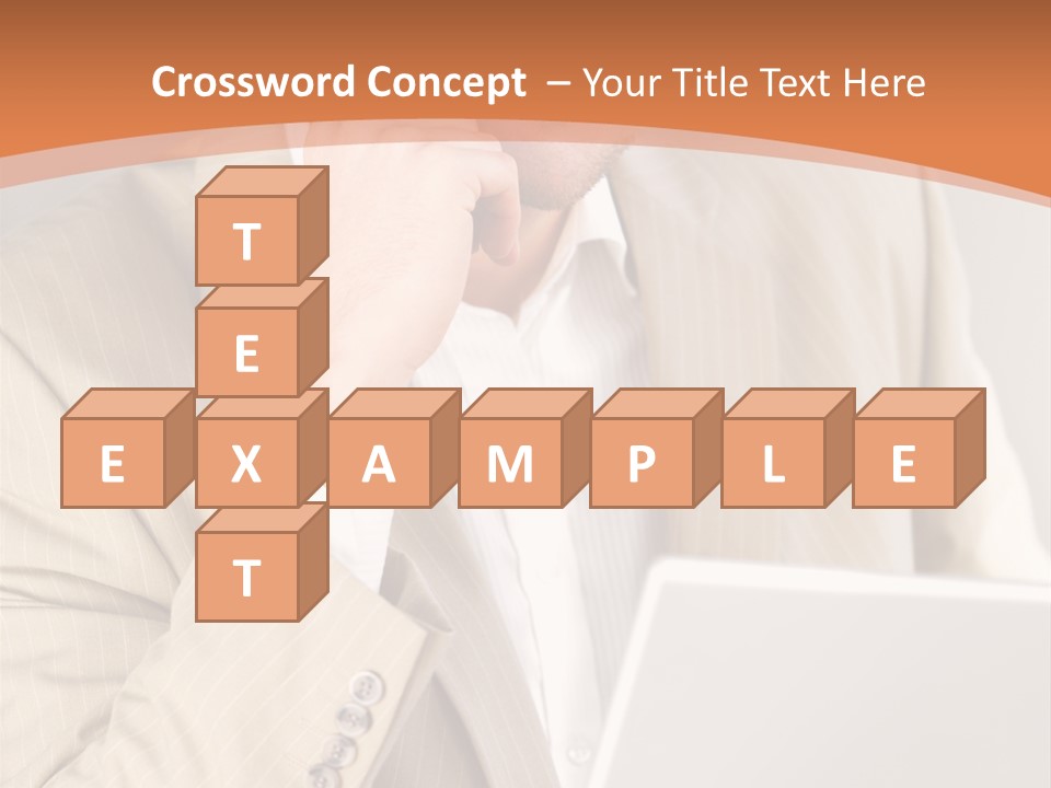 A Man Sitting In Front Of A Laptop Computer PowerPoint Template