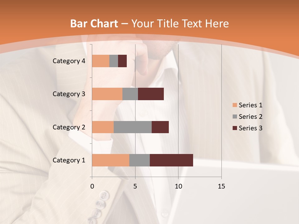 A Man Sitting In Front Of A Laptop Computer PowerPoint Template