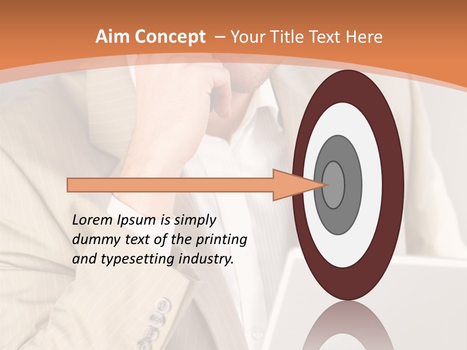 A Man Sitting In Front Of A Laptop Computer PowerPoint Template