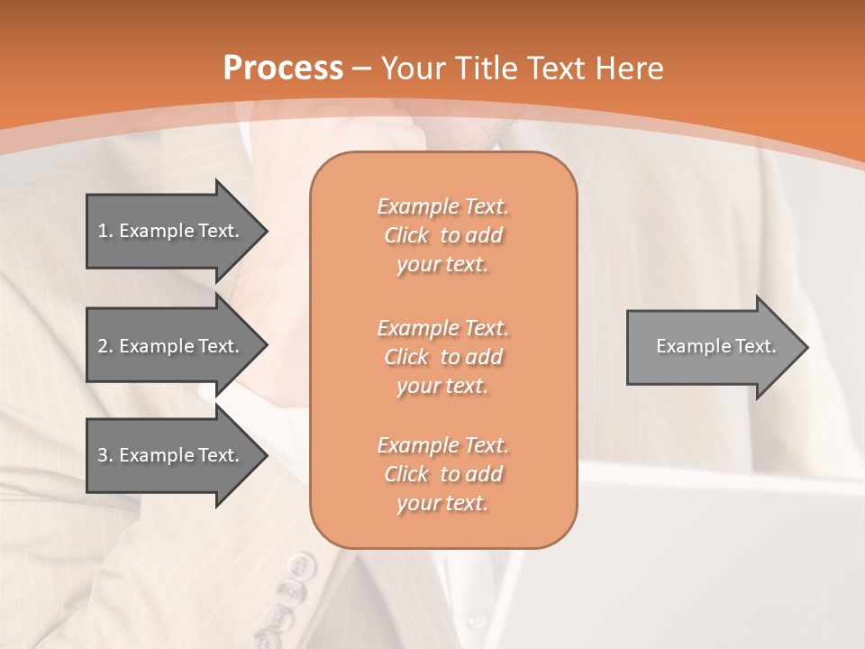 A Man Sitting In Front Of A Laptop Computer PowerPoint Template