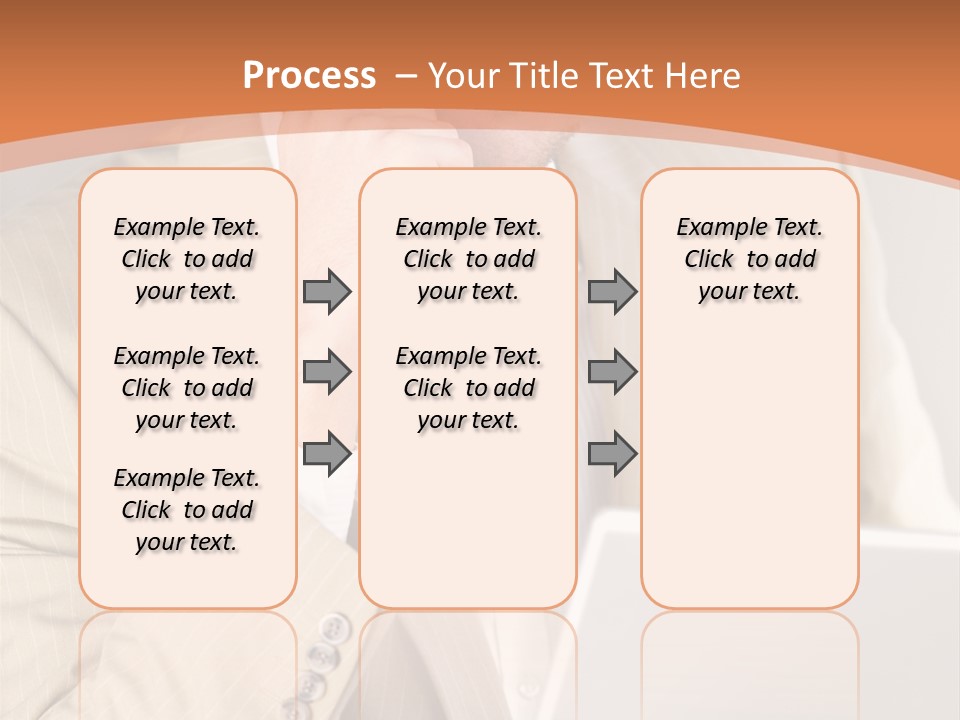 A Man Sitting In Front Of A Laptop Computer PowerPoint Template