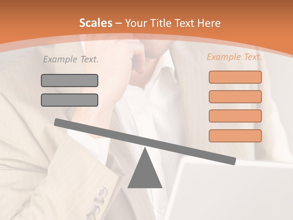 A Man Sitting In Front Of A Laptop Computer PowerPoint Template