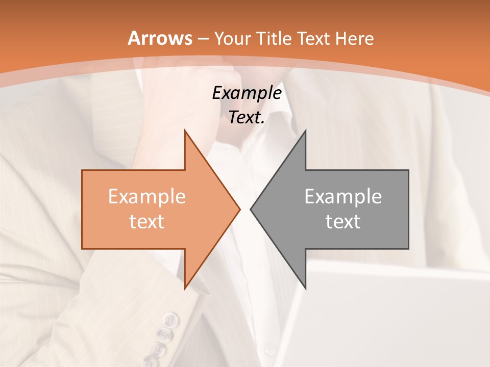 A Man Sitting In Front Of A Laptop Computer PowerPoint Template
