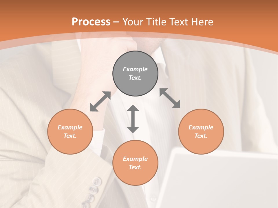 A Man Sitting In Front Of A Laptop Computer PowerPoint Template